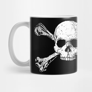 Skull and Crossbones 1 White - Distressed Mug